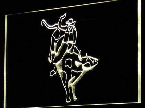 Cowboy Bull Rider LED Light Sign - Way Up Gifts
