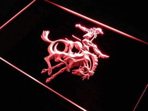 Cowboy Riding Horse LED Light Sign - Way Up Gifts