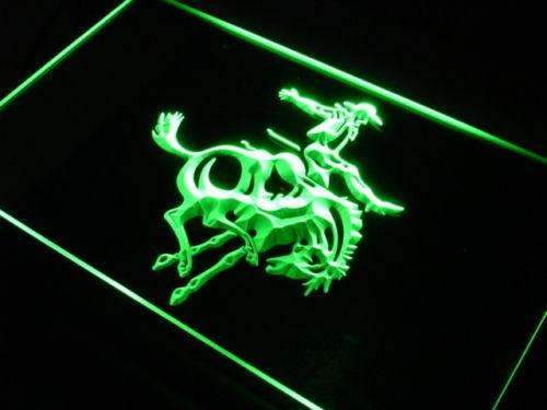 Cowboy Riding Horse LED Light Sign - LED Gift Works