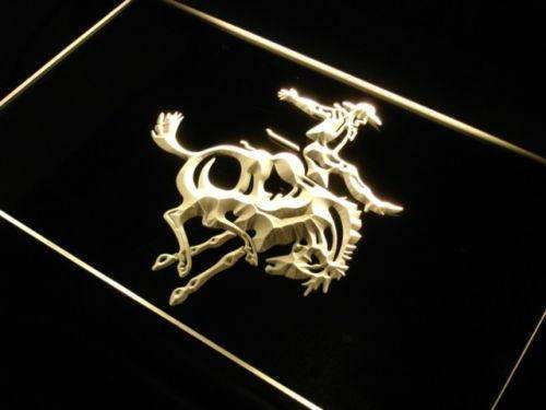 Cowboy Riding Horse LED Light Sign - Way Up Gifts