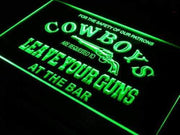 Cowboys Leave Guns Bar LED Light Sign - LED Gift Works