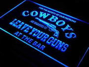 Cowboys Leave Guns Bar LED Light Sign - LED Gift Works