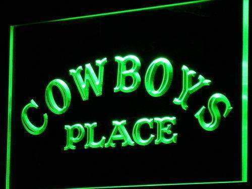 Cowboys Place LED Light Sign - Way Up Gifts