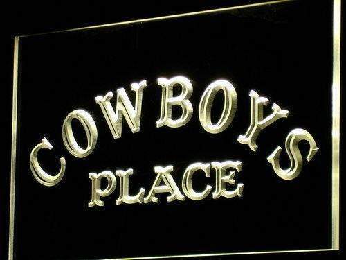 Cowboys Place LED Light Sign - Way Up Gifts
