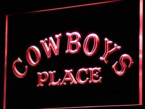 Cowboys Place LED Light Sign - Way Up Gifts