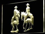 Cowboys Riding Horses LED Light Sign - LED Gift Works