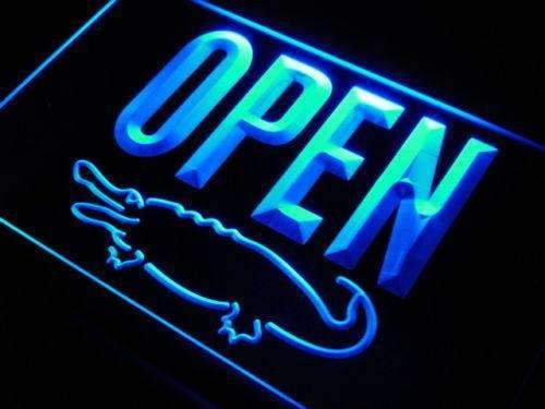 Crocodile Display Open LED Light Sign - LED Gift Works