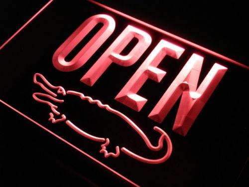 Crocodile Display Open LED Light Sign - LED Gift Works