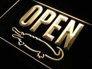 Crocodile Display Open LED Light Sign - LED Gift Works