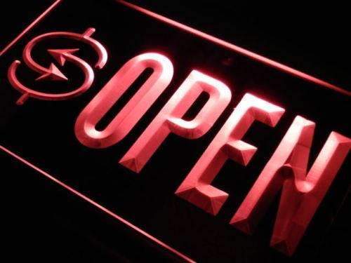 Currency Exchange Open LED Light Sign - Way Up Gifts