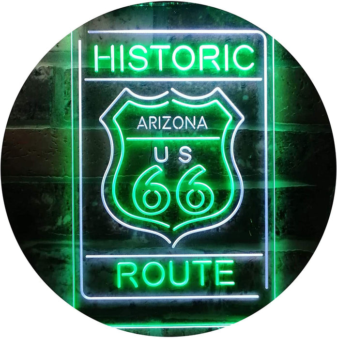 Arizona Historic Route US 66 LED Light Sign - Way Up Gifts