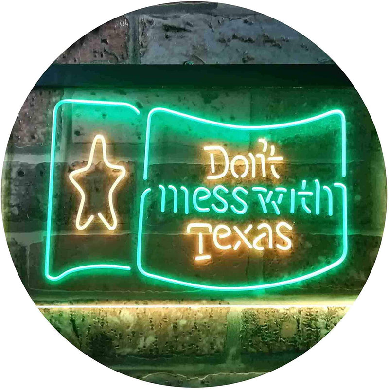 Don't Mess with Texas Flag Garage LED Light Sign - LED Gift Works