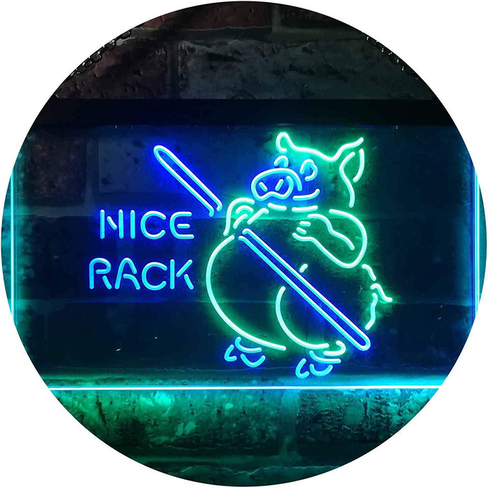 Nice Rack BBQ Pig Pool Billiards LED Light Sign - Way Up Gifts