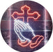 Praying Hands Cross LED Light Sign - Way Up Gifts