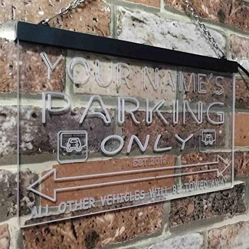 Personalized Parking Only LED Light Sign - Way Up Gifts