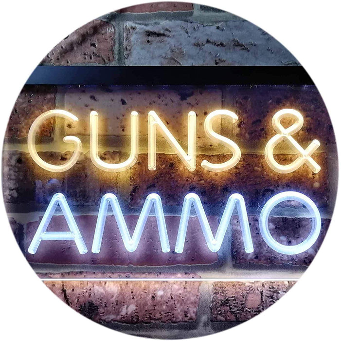 Guns Ammo LED Light Sign - Way Up Gifts