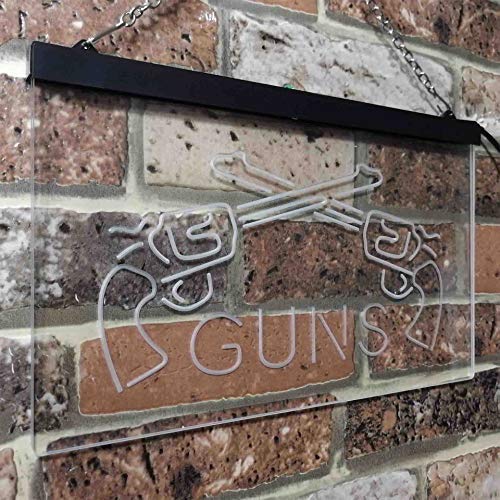 Gun Shop Guns LED Light Sign - Way Up Gifts