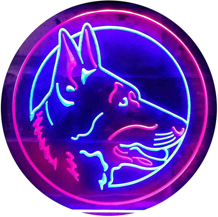 German Shepherd Dog LED Light Sign - Way Up Gifts