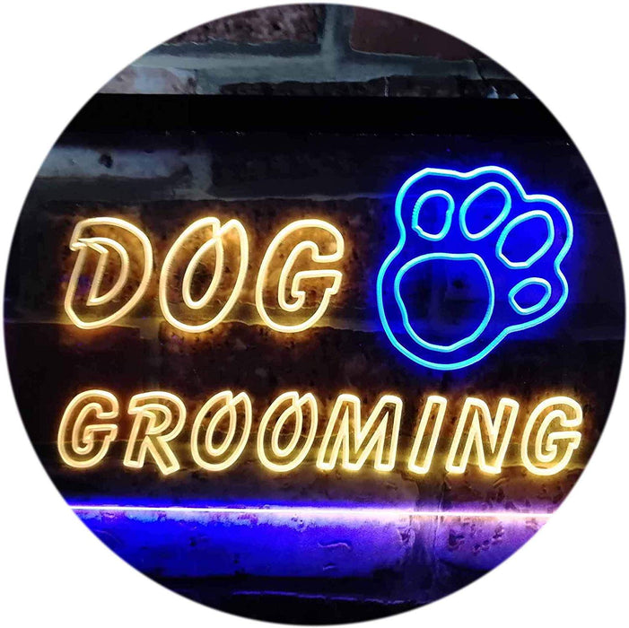 Paw Print Dog Grooming LED Light Sign - Way Up Gifts