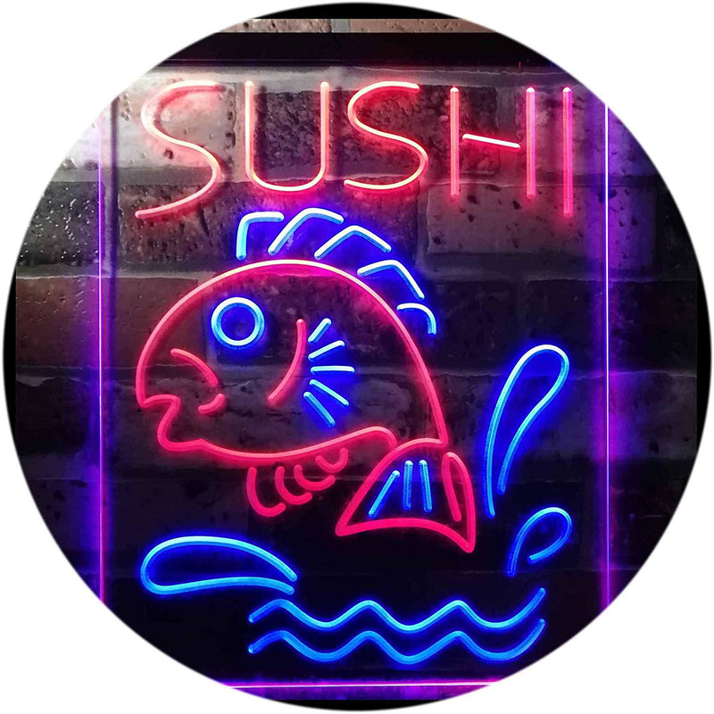 Fish Sushi LED Light Sign - LED Gift Works
