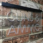 Guns Ammo LED Light Sign - LED Gift Works