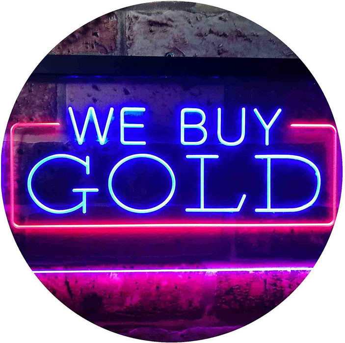 Pawn Shop We Buy Gold LED Light Sign - Way Up Gifts
