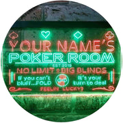 Personalized Poker Room LED Light Sign - LED Gift Works