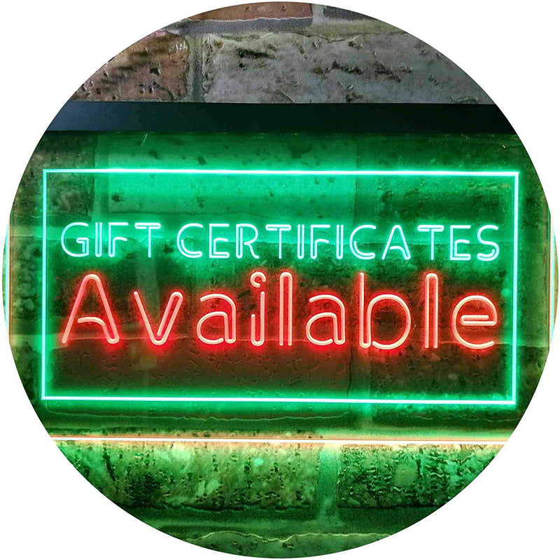 Gift Certificates Available LED Light Sign - LED Gift Works