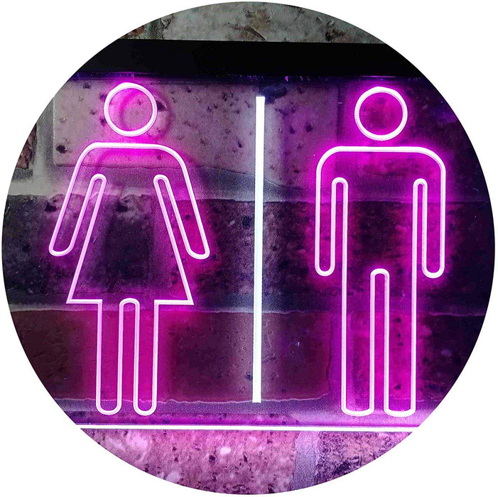 Men Women Bathroom Restroom LED Light Sign - Way Up Gifts