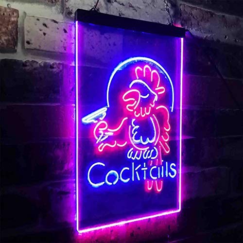 Cocktails Parrot LED Light Sign - LED Gift Works