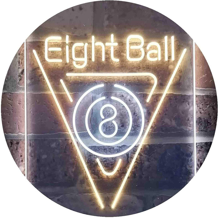 Eight Ball Pool Billiards LED Light Sign - Way Up Gifts