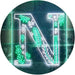 Family Name Letter N Monogram Initial LED Light Sign - Way Up Gifts