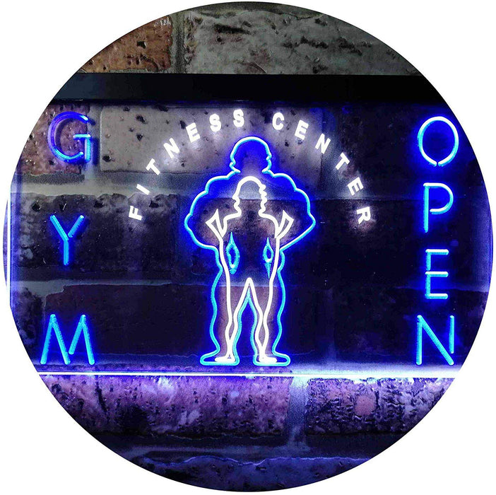 Fitness Center Open Gym LED Light Sign - Way Up Gifts