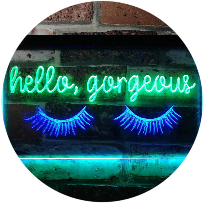 Eyelash Hello Gorgeous LED Light Sign - Way Up Gifts