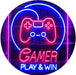 Gamer Play Win Game Room LED Light Sign - Way Up Gifts