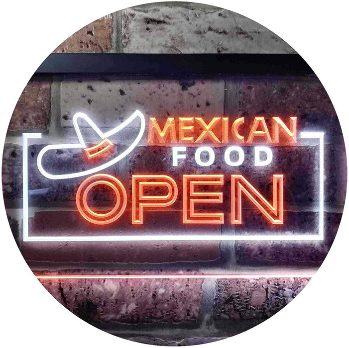 Restaurant Mexican Food Open LED Light Sign - Way Up Gifts