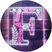 Family Name Letter F Monogram Initial LED Light Sign - LED Gift Works