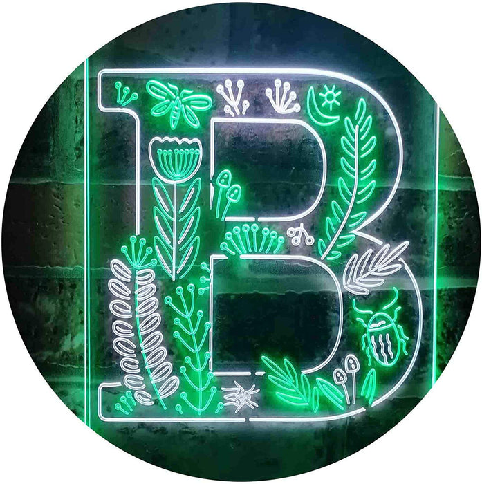 Family Name Letter B Monogram Initial LED Light Sign - Way Up Gifts