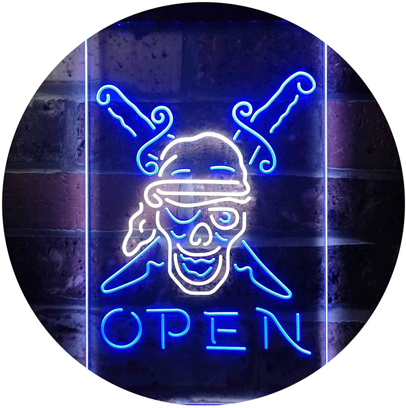 Beach Shop Pirate Open LED Light Sign - LED Gift Works
