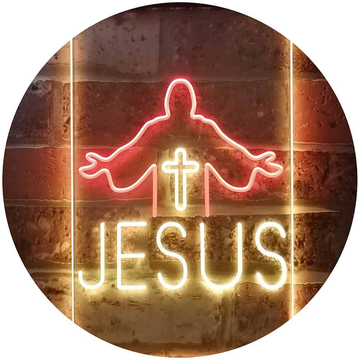 Jesus Saves Cross Church LED Light Sign - Way Up Gifts