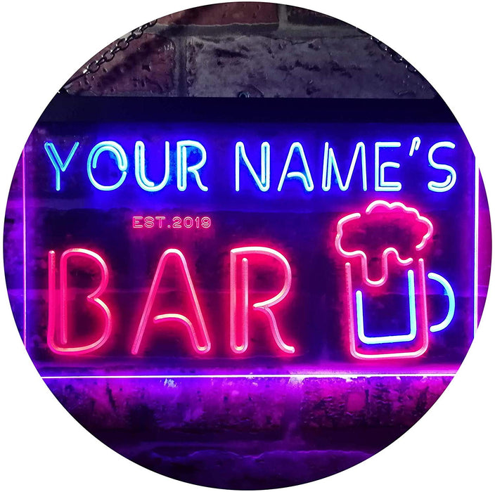 Personalized Bar LED Light Sign - Way Up Gifts