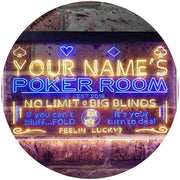 Personalized Poker Room LED Light Sign - LED Gift Works