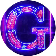 Family Name Letter G Monogram Initial LED Light Sign - LED Gift Works