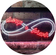 Love Infinity Always & Forever LED Light Sign - LED Gift Works
