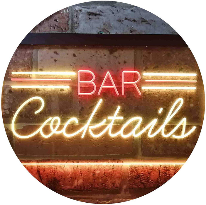 Bar Cocktails LED Light Sign - Way Up Gifts