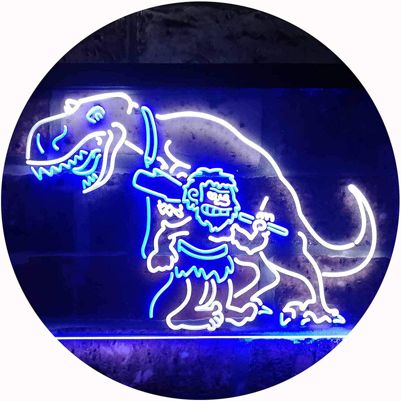 Caveman Dinosaur LED Light Sign - LED Gift Works