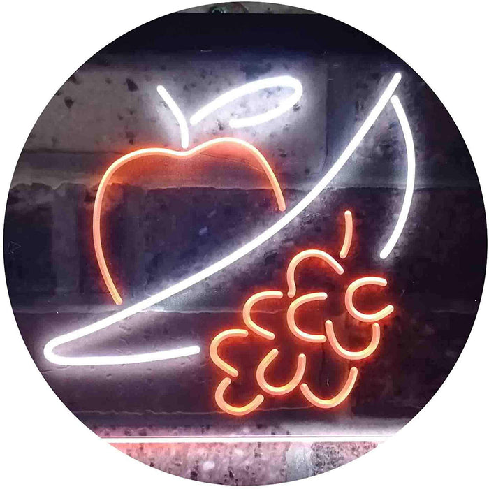 Apple Grapes Banana Grocery Fruit LED Light Sign - Way Up Gifts