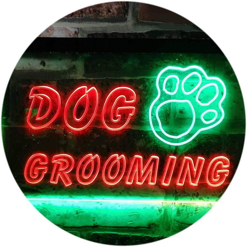 Paw Print Dog Grooming LED Light Sign - LED Gift Works