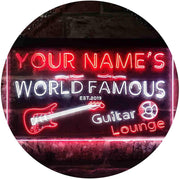 Personalized Guitar Lounge Music Room Studio LED Light Sign - LED Gift Works