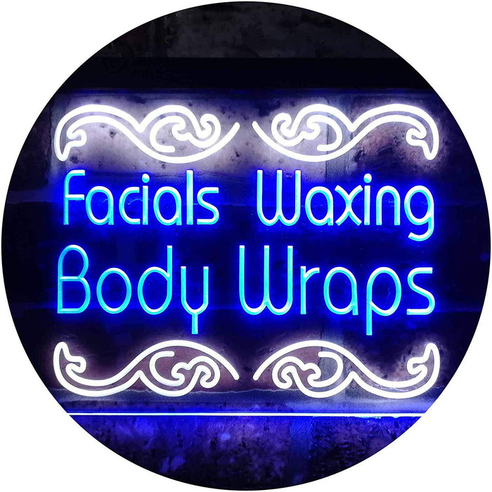 Facials Waxing Body Wraps LED Light Sign - Way Up Gifts